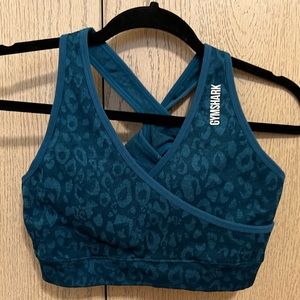 Gymshark Adapt Animal Seamless Sports Bra - Teal